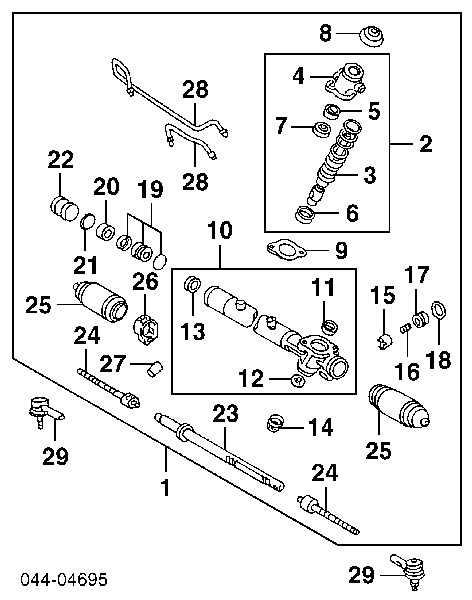 Bota de proteção do mecanismo de direção (de cremalheira) Toyota Camry IV V20