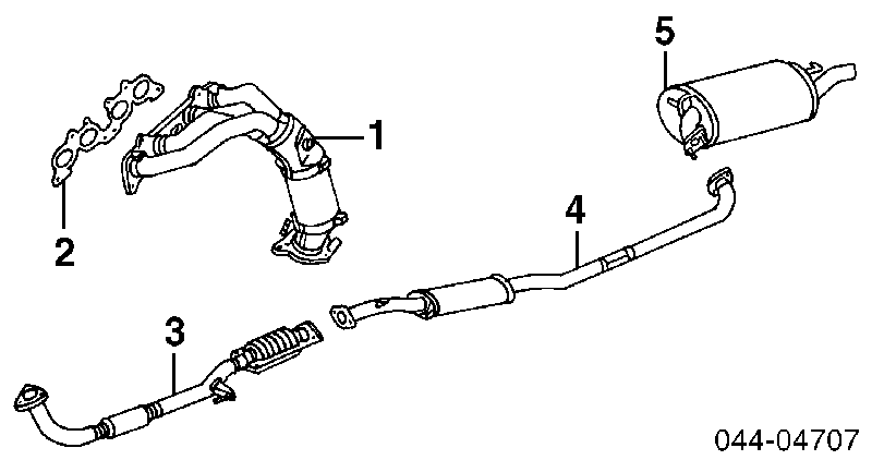  Vedante de tubo coletor de escape Toyota RAV4 I Cabrio SUV (SXA 10) (1997 - 2000) I Cabrio