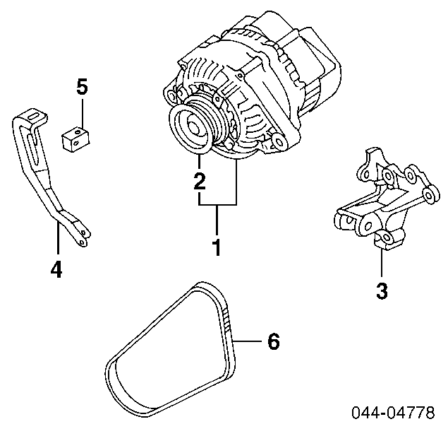 Polia do gerador para Toyota Camry III V10