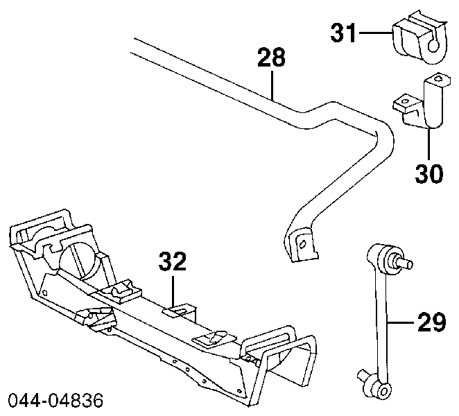 RU2046 Japan Parts Bucha de estabilizador dianteiro