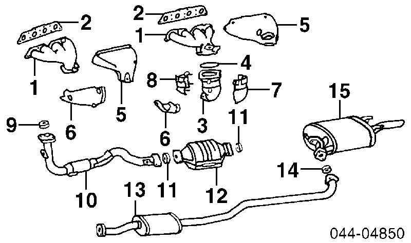 1717315040 Toyota Vedante de tubo coletor de escape