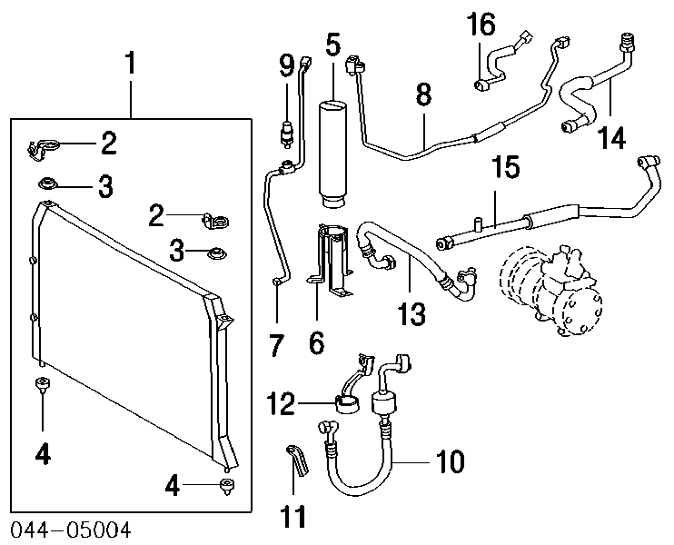 8847128100 Toyota Tanque de recepção do secador de aparelho de ar condicionado