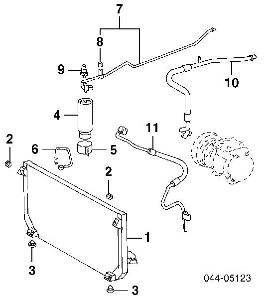 8846002050 Toyota Radiador de aparelho de ar condicionado