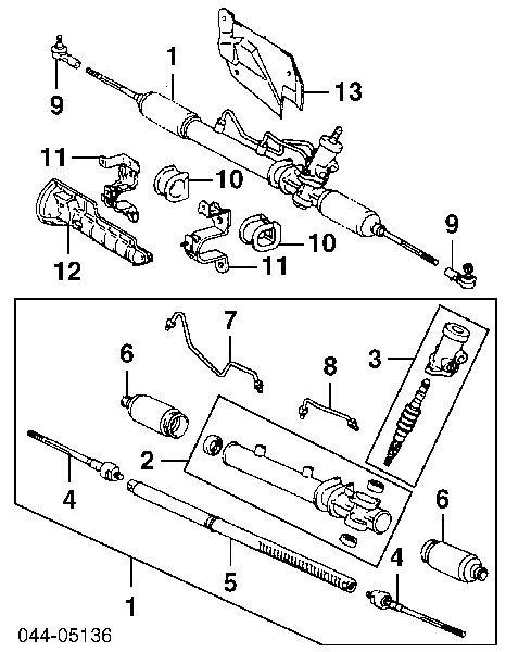 Cremalheira da direção Toyota 4425002020 preço, a partir de 232,75 USD