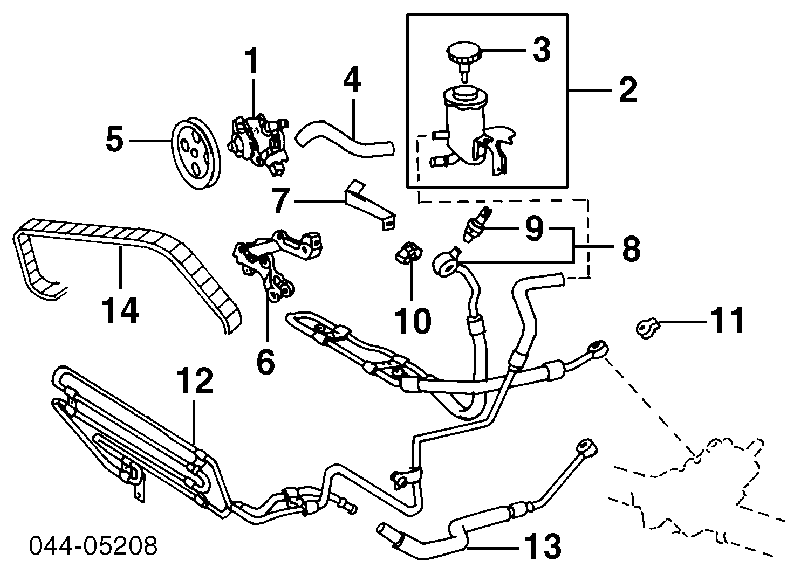  Bomba da Direção hidrâulica assistida Toyota SUPRA liftback (JZA80) (1993 - 1998) 