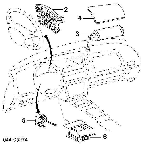 8430612070 Toyota Anel AIRBAG de contato, cabo plano do volante