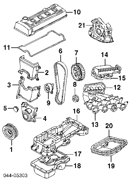 1121302080 Toyota Vedante de tampa de válvulas de motor