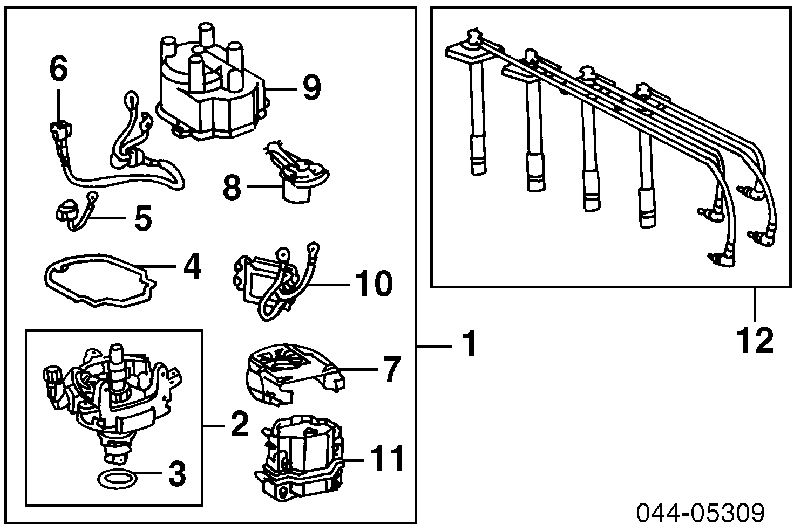 1913316240 Toyota Distribuidor de ignição (distribuidor)