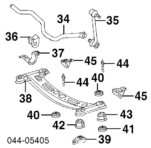 5228233030 Toyota Bloco silencioso de viga traseira (de plataforma veicular)