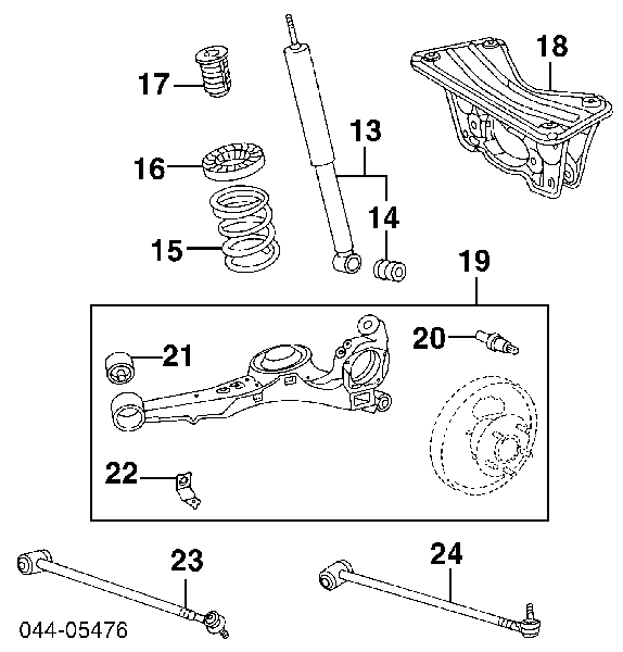 9038516011 Toyota Bloco silencioso de amortecedor traseiro