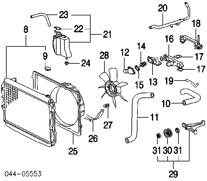  Vedante de termostato Toyota Land Cruiser SUV (J200) (2007 - 2021) 
