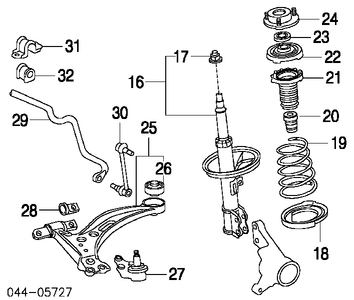 4860933121 Toyota Suporte de amortecedor dianteiro esquerdo