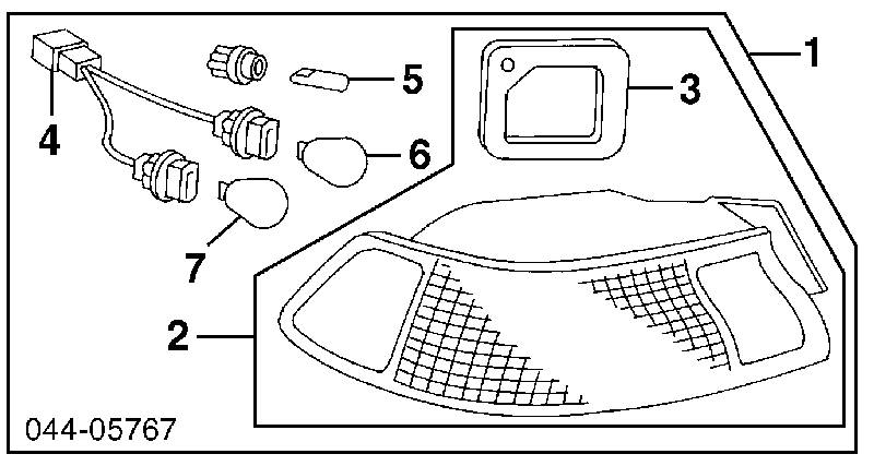 Lanterna traseira direita para Toyota Camry II V2