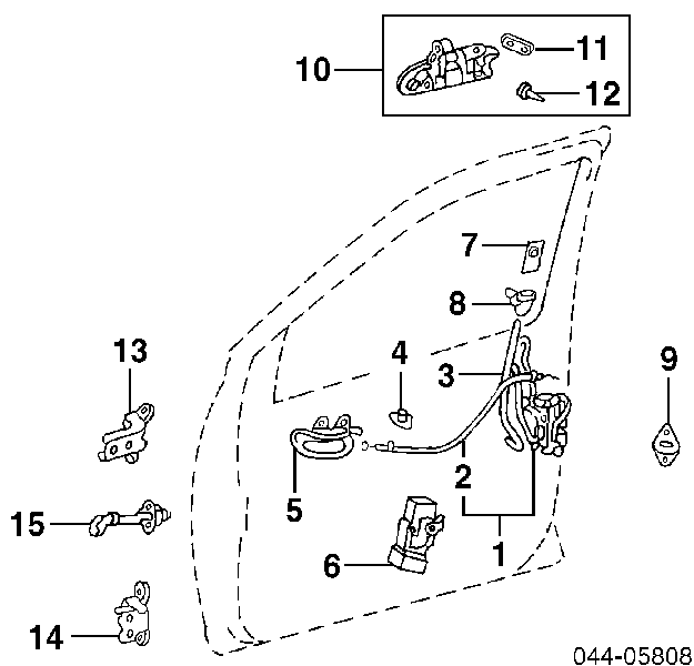 6874052010 Toyota Gozno da porta dianteira esquerda