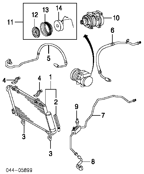 8847417010 Toyota Tanque de recepção do secador de aparelho de ar condicionado