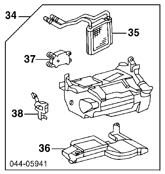 Radiador de forno (de aquecedor) para Toyota Land Cruiser 100 J10