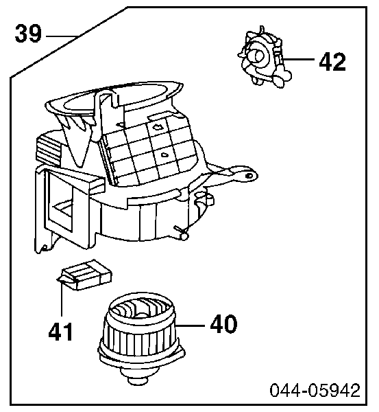 Motor de ventilador de forno (de aquecedor de salão) Toyota Land Cruiser 100 J10