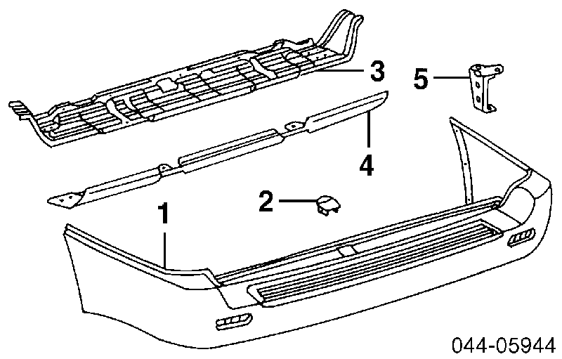 Reforçador do pára-choque traseiro para Toyota Land Cruiser 100 J10