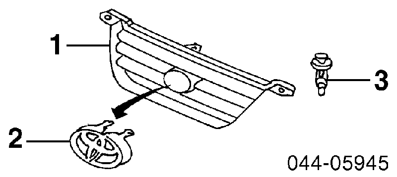 Grelha do radiador Toyota Camry IV V20