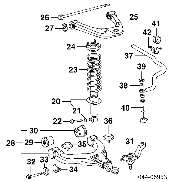9011914071 Toyota Parafuso de fixação de braço oscilante dianteiro, inferior