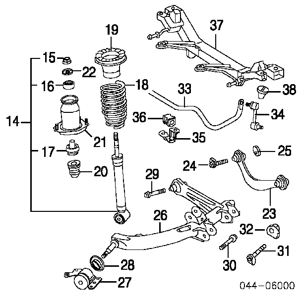 4853029775 Toyota Amortecedor traseiro