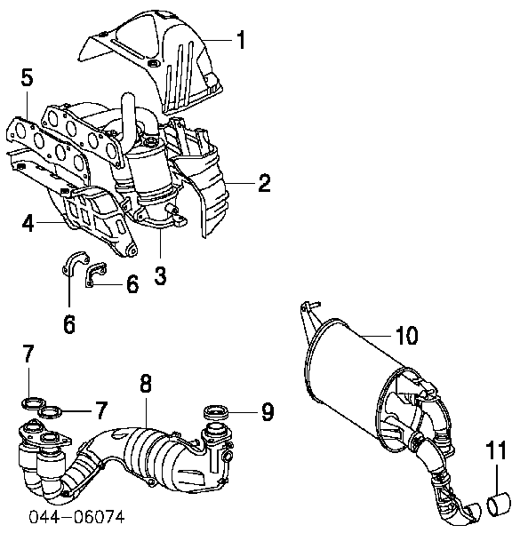 1745122060 Toyota Anel de tubo de admissão do silenciador