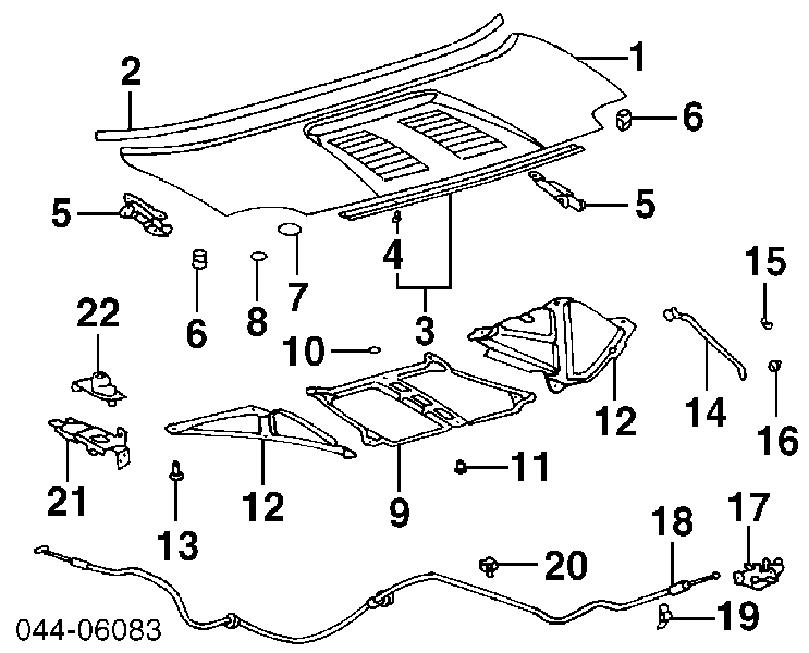 9095006124 Toyota Sensor de abertura da capota