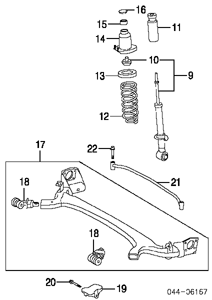 4875047010 Toyota Suporte de amortecedor traseiro