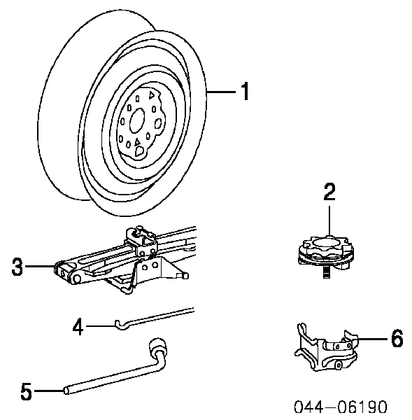 0915005011 Toyota Chave para os pneus (de encaixe)