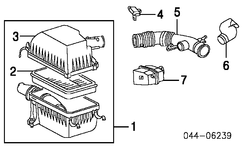 1780107010 Toyota Filtro de ar