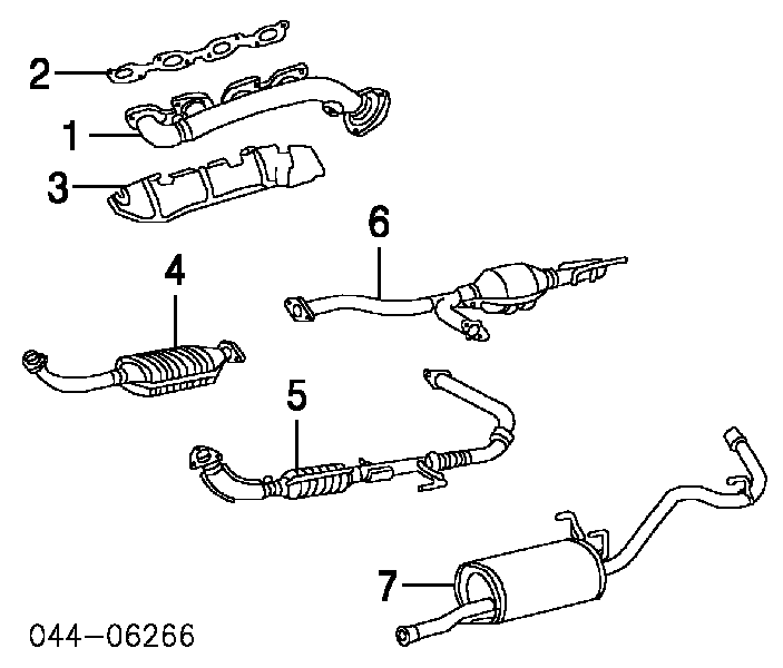 1717350021 Toyota Vedante de tubo coletor de escape
