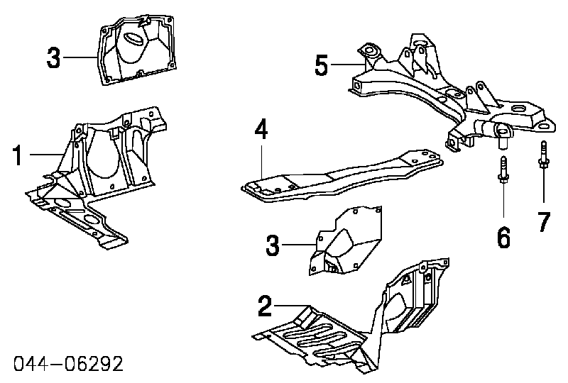 5120142050 Toyota Viga de suspensão dianteira (plataforma veicular)