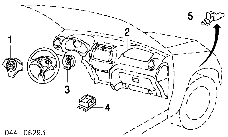 4513042080C0 Toyota Cinto de segurança (AIRBAG) de condutor