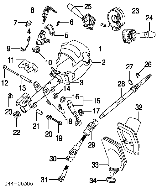 4520542050 Toyota Coluna da direção