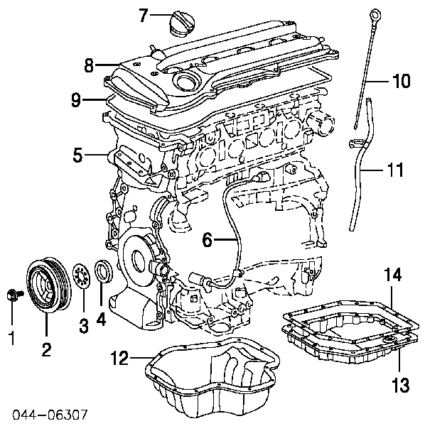 1210128050 Toyota Panela de óleo de cárter do motor