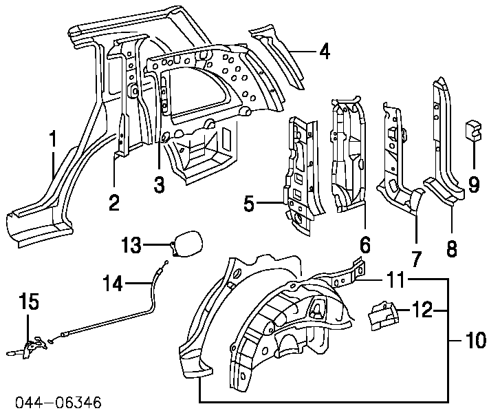 7735042060 Toyota Alcapão do tanque de combustível