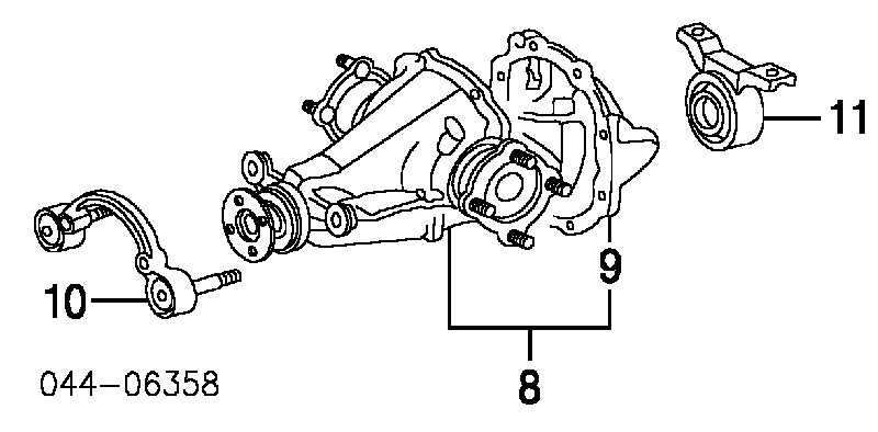 Consola (travessa) dianteira de redutor traseiro Toyota 5238042071 preço, a partir de 12,21 USD