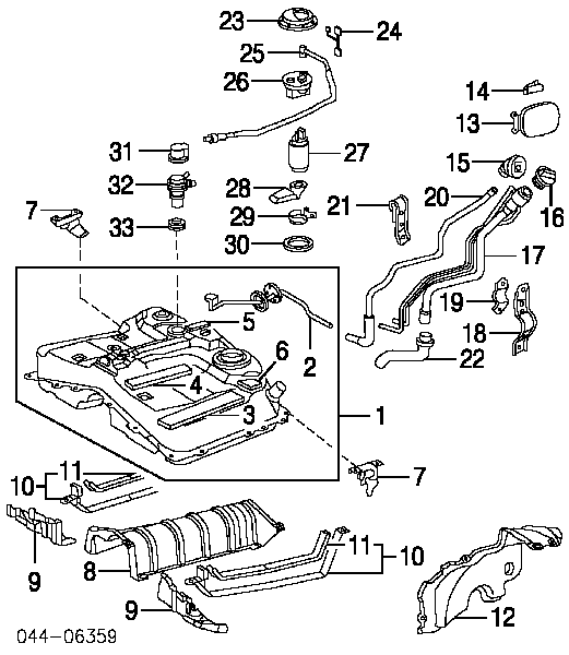 7760142050 Toyota Consola de tanque de combustível