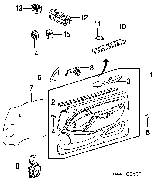 8487202050 Toyota Unidade de controlo dos espelhos de retrovisão, na porta