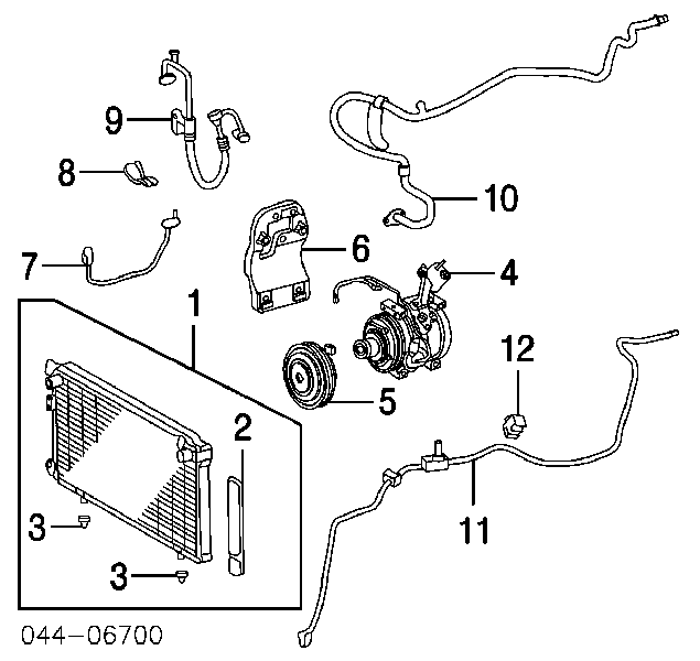 8846728040 Toyota Radiador de aparelho de ar condicionado