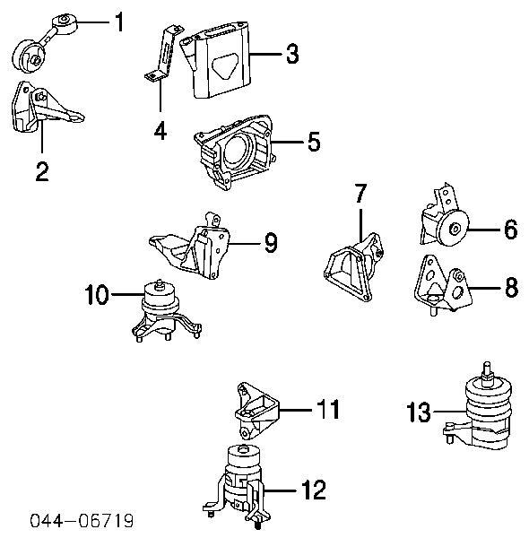 Coxim (suporte) esquerdo de motor Toyota 1237220080 preço, a partir de 65,97 USD