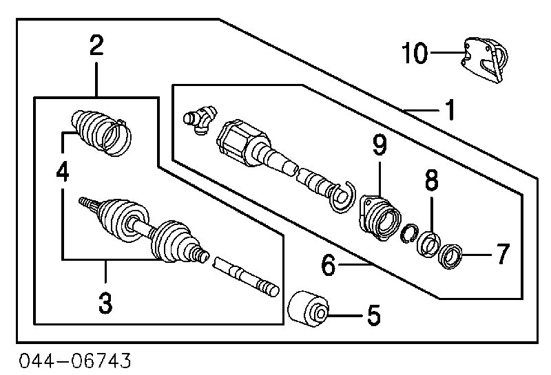 4347029626 Toyota Junta homocinética externa dianteira direita