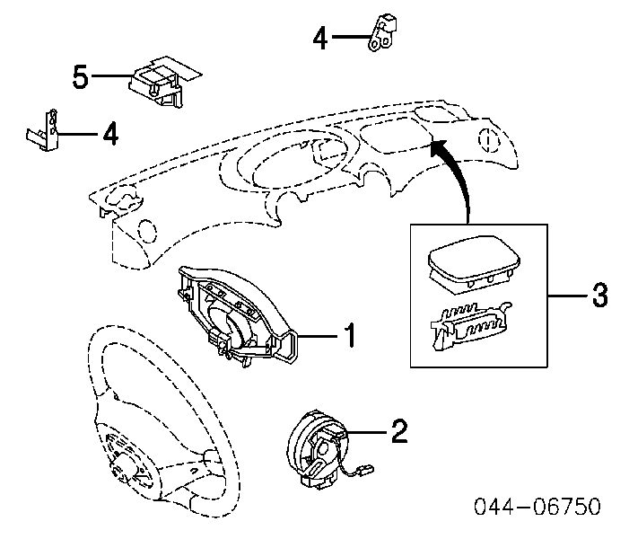 8430652020 Toyota Anel AIRBAG de contato, cabo plano do volante