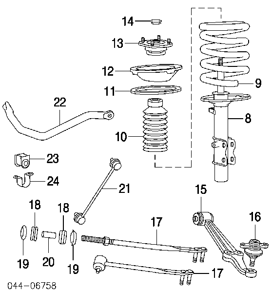 4851017070 Toyota Amortecedor dianteiro direito