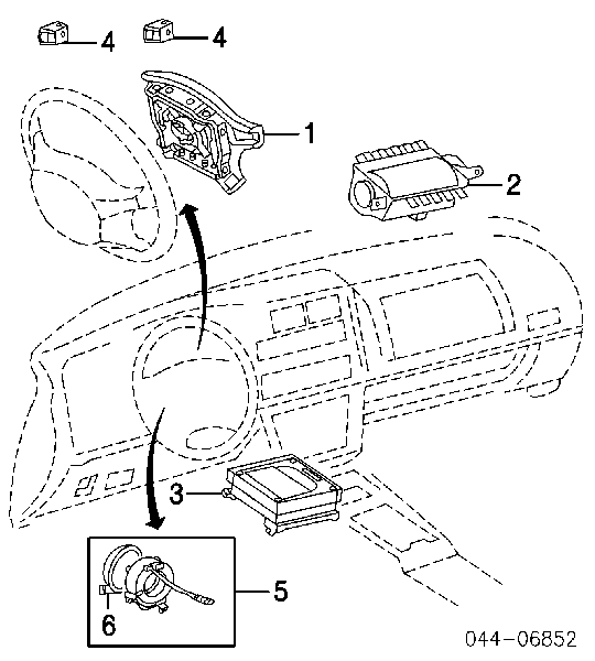 8430733010 Toyota Anel AIRBAG de contato, cabo plano do volante
