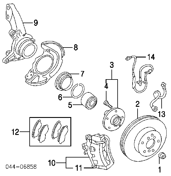 9036943009 Toyota Rolamento de cubo dianteiro