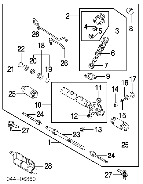 4553506030 Toyota Bota de proteção do mecanismo de direção (de cremalheira)