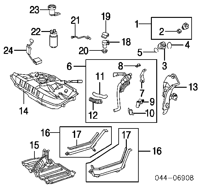 2330023030 Toyota Filtro de combustível