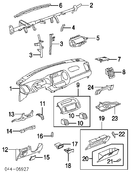 5550633030B0 Toyota Fecho da caixa para luvas