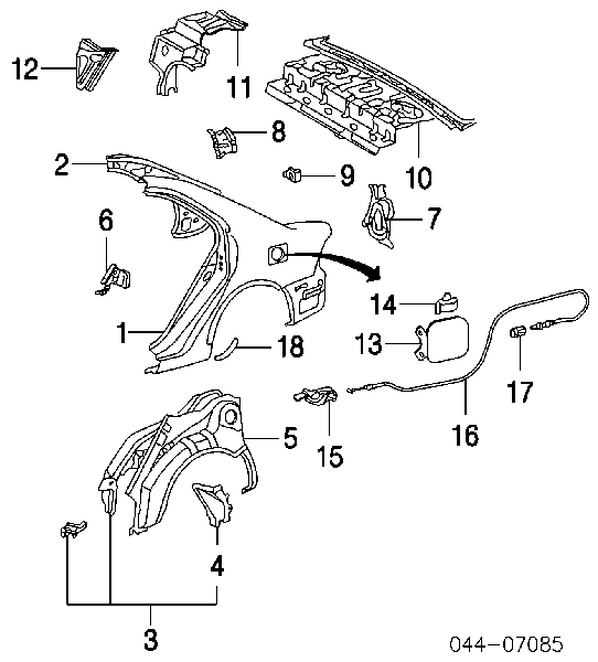 Mola do alcapão do tanque de combustível Toyota 7736030070 preço, a partir de 8,62 USD